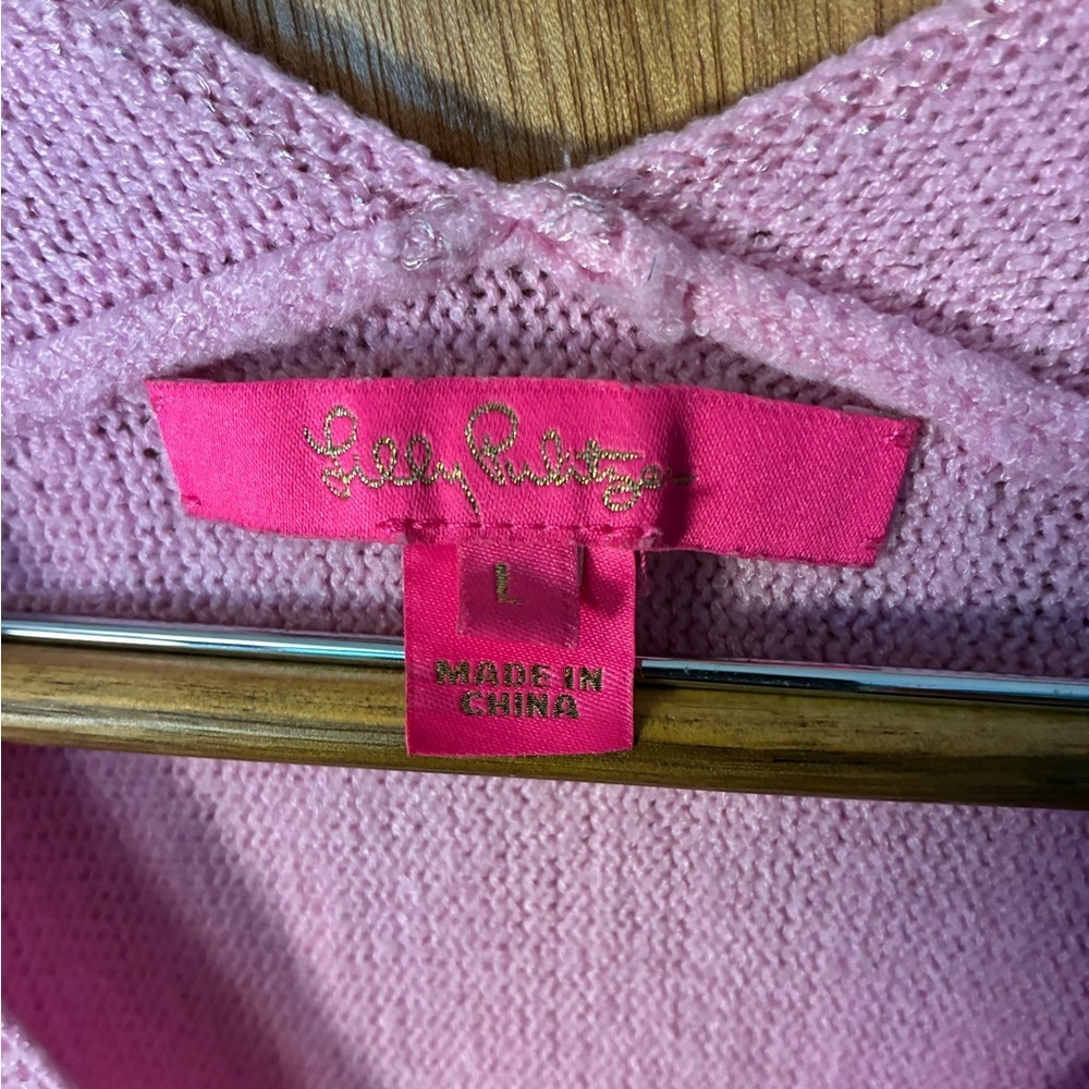 Lilly Pulitzer Sevie Dolman Sweater Large Magnolia Lilac Pink Like New - Picture 11 of 11